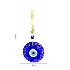 Flower Pattern Natural Rope Evil Eye Wall Decoration
