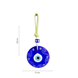Flower Pattern Natural Rope Evil Eye Wall Decoration
