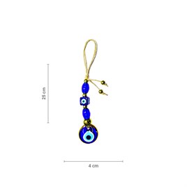Natural Rope Gold Gilded Glass Evil Eye Wall Decoration